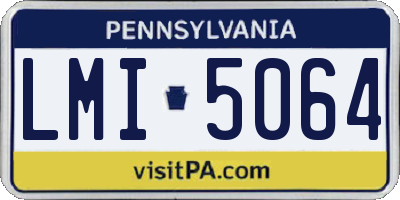 PA license plate LMI5064