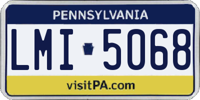 PA license plate LMI5068
