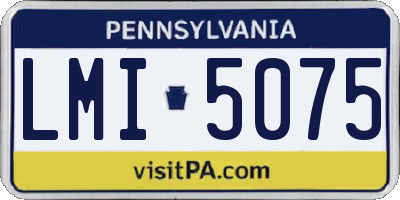 PA license plate LMI5075