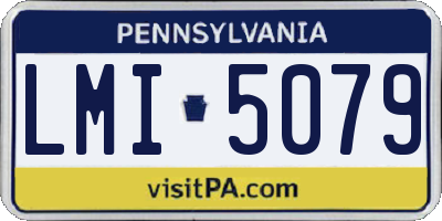 PA license plate LMI5079