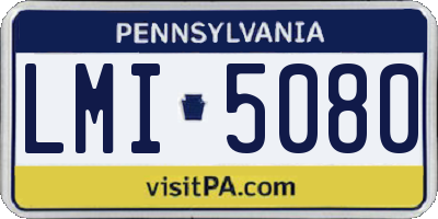 PA license plate LMI5080