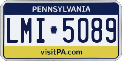 PA license plate LMI5089