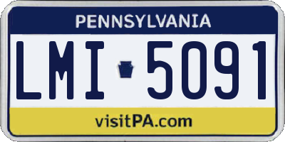 PA license plate LMI5091