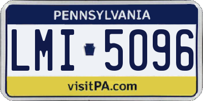 PA license plate LMI5096