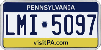 PA license plate LMI5097