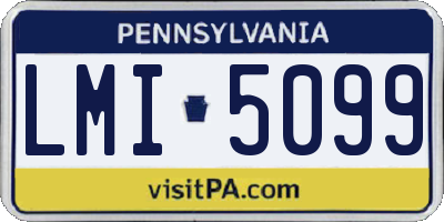 PA license plate LMI5099