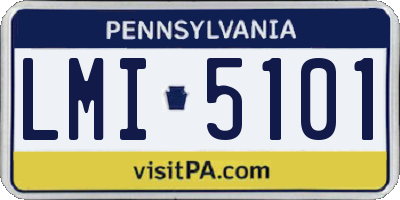 PA license plate LMI5101
