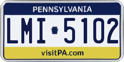 PA license plate LMI5102