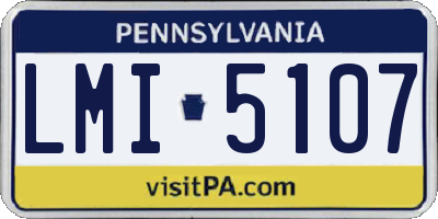 PA license plate LMI5107