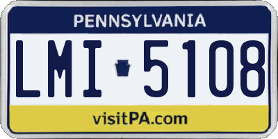 PA license plate LMI5108