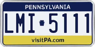 PA license plate LMI5111