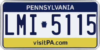PA license plate LMI5115