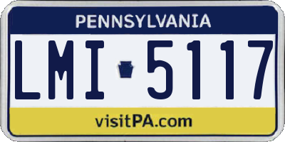 PA license plate LMI5117