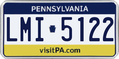 PA license plate LMI5122