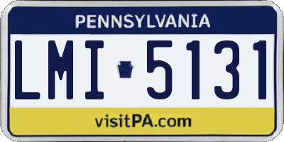 PA license plate LMI5131