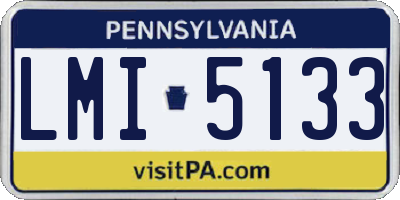 PA license plate LMI5133