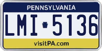 PA license plate LMI5136