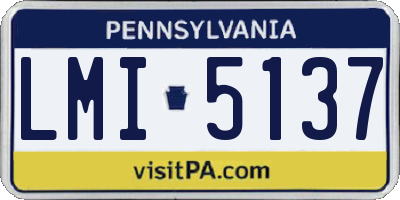 PA license plate LMI5137
