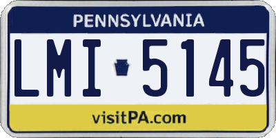 PA license plate LMI5145