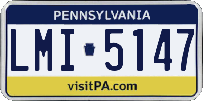 PA license plate LMI5147