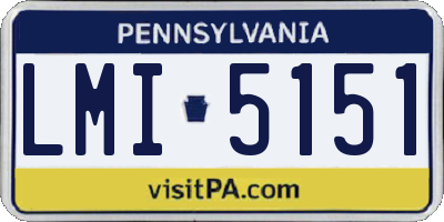 PA license plate LMI5151