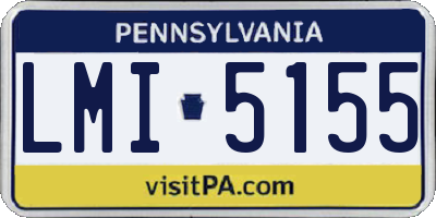 PA license plate LMI5155