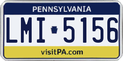 PA license plate LMI5156