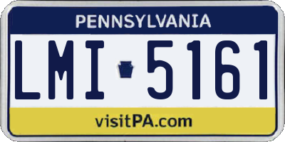 PA license plate LMI5161