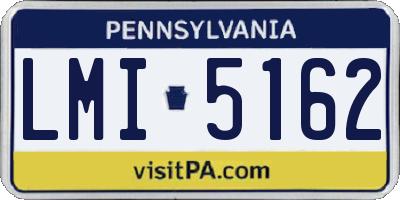 PA license plate LMI5162
