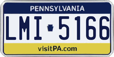 PA license plate LMI5166