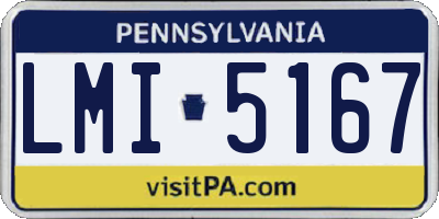 PA license plate LMI5167