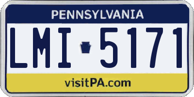 PA license plate LMI5171