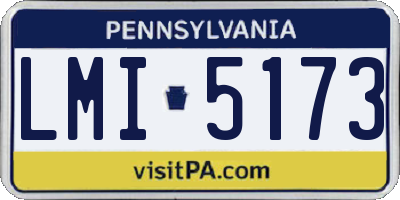 PA license plate LMI5173