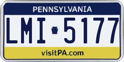 PA license plate LMI5177