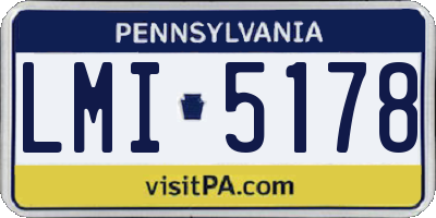 PA license plate LMI5178