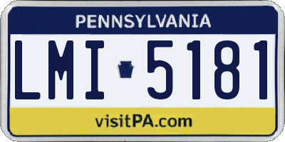 PA license plate LMI5181