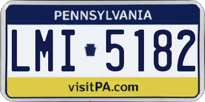 PA license plate LMI5182