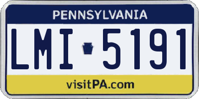 PA license plate LMI5191