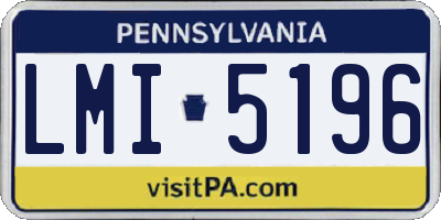 PA license plate LMI5196