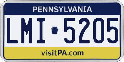 PA license plate LMI5205