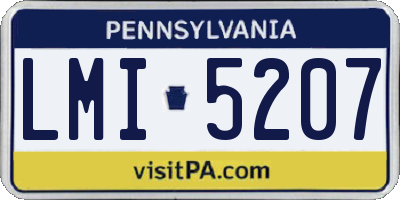 PA license plate LMI5207