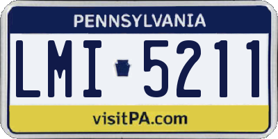 PA license plate LMI5211