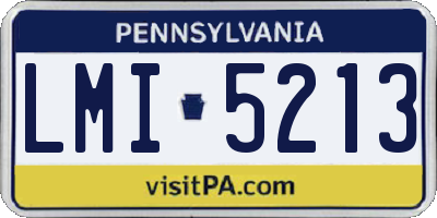 PA license plate LMI5213
