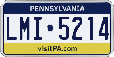 PA license plate LMI5214