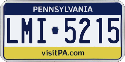 PA license plate LMI5215