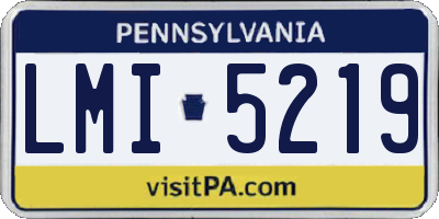 PA license plate LMI5219