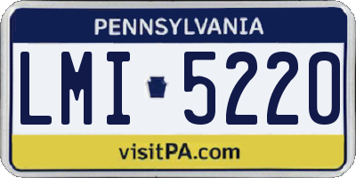 PA license plate LMI5220