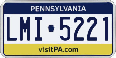 PA license plate LMI5221