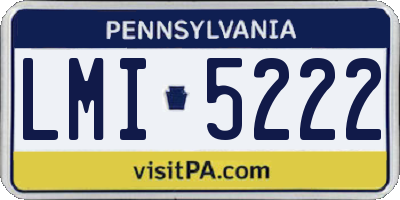 PA license plate LMI5222