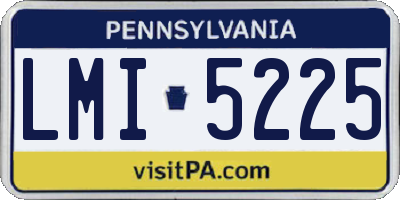 PA license plate LMI5225